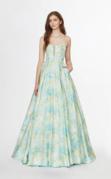 1 of 2 Angela and Alison 91094 Dress Blue-Lagoon