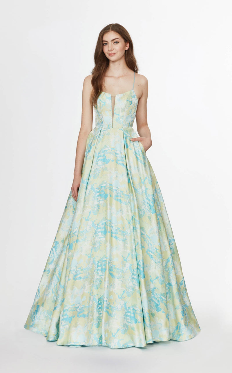 Angela and Alison 91094 Dress Blue-Lagoon