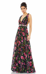 1 of 4 Mac Duggal 9156 Dress Black-Multi