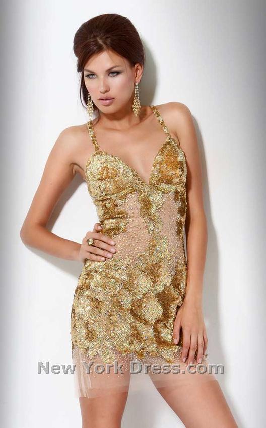 Jovani 14338 Gold-Nude