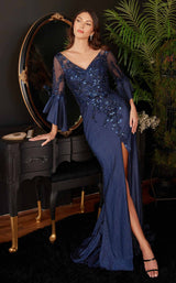 1 of 3 LaDivine 9247 Dress Navy