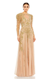 1 of 3 Mac Duggal 93638 Dress Nude-Gold