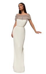 1 of 4 Tarik Ediz 93863 Dress Ivory