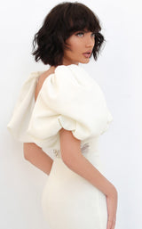 4 of 4 Tarik Ediz 93868 Dress Ivory