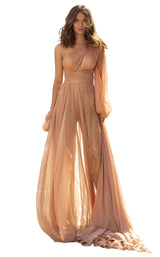 1 of 6 Tarik Ediz 93924 Dress Nude