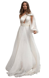 2 of 6 Tarik Ediz 93924 Dress Ivory