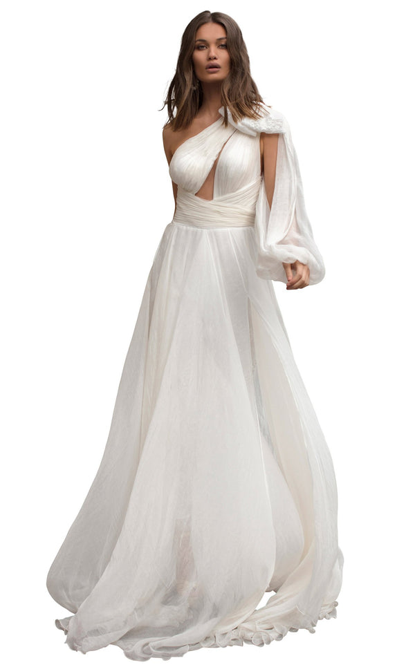 Tarik Ediz 93924 Dress Ivory