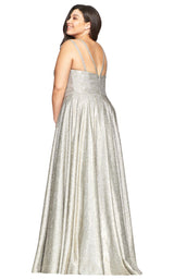 2 of 5 Faviana 9493 Dress Silver-Gold