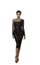 1 of 4 Tarik Ediz 96074 Dress Black