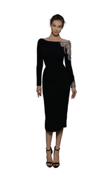 1 of 3 Tarik Ediz 96133 Dress Black