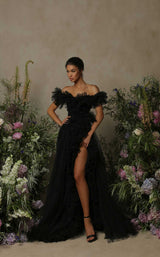 1 of 3 Tarik Ediz 98055 Dress Black