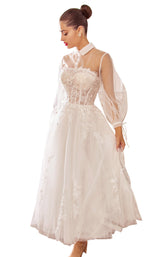 1 of 3 Andrea and Leo A1016 Dress Off-White