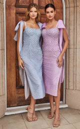 4 of 6 Andrea and Leo A1110 Dress Paris Blue and Lavender