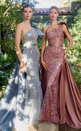 1 of 2 Andrea and Leo A1161 Dress Rosewood and Smoky Blue