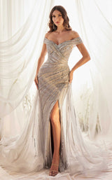 1 of 2 Andrea and Leo A1182 Dress Silver