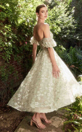 3 of 3 Andrea and Leo A1197 Dress Ivory-Green