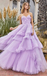 1 of 2 Andrea and Leo A1220 Dress Lavender