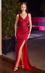 2 of 6 LaDivine BD4003 Dress Burgundy