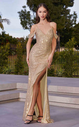 1 of 5 LaDivine BD4004 Dress Champagne