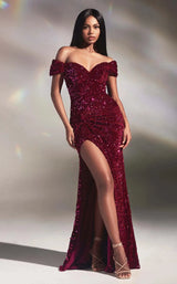 2 of 3 LaDivine CA109 Dress Magenta