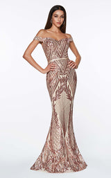 3 of 6 Cinderella Divine CB0039 Dress Rose-Gold