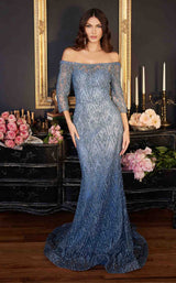 1 of 2 LaDivine CB118 Dress Smoky-Blue