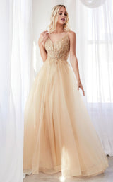 2 of 5 Cinderella Divine CD0154 Dress Champagne