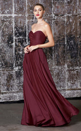 2 of 3 Cinderella Divine CD0165 Dress Burgundy