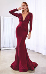 1 of 5 Cinderella Divine CD0168 Dress Burgundy