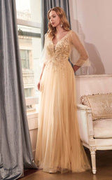 1 of 8 Cinderella Divine CD0182 Dress Champagne