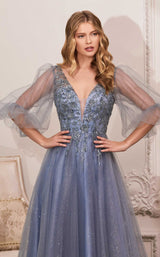 8 of 8 Cinderella Divine CD0182 Dress Smoky-Blue