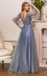 6 of 8 Cinderella Divine CD0182 Dress Smoky-Blue