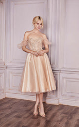 2 of 3 Cinderella Divine CD0187 Dress Champagne