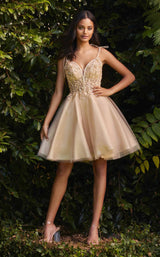 3 of 4 Cinderella Divine CD0188 Dress Champagne