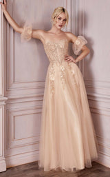 2 of 5 Cinderella Divine CD0191 Dress Champagne