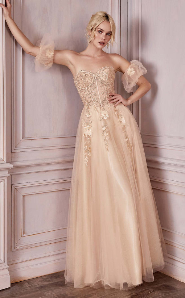 Cinderella Divine CD0191 Dress Champagne