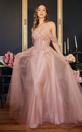 4 of 18 LaDivine CD0198 Dress Blush