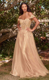 7 of 18 LaDivine CD0198 Dress Champagne