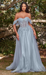 12 of 18 LaDivine CD0198 Dress Smoky-Blue