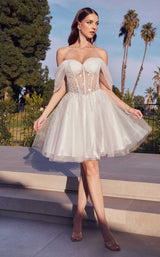 5 of 7 LaDivine CD0211 Dress Off-White