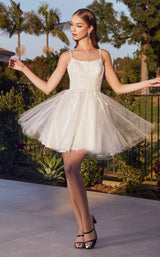 4 of 7 LaDivine CD0212 Dress Off-White