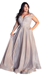 2 of 3 Cinderella Divine CD210C Dress Metallic-Champagne