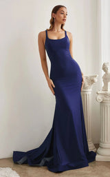 10 of 22 LaDivine CD2219 Dress Navy