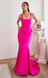 6 of 22 LaDivine CD2219 Dress Fuchsia