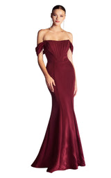 1 of 3 Cinderella Divine CD223 Dress Burgundy