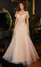 1 of 2 LaDivine CD3395 Dress Champagne