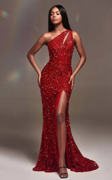 6 of 10 LaDivine CD884 Dress Red