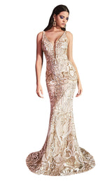 1 of 4 Cinderella Divine CD934 Dress Off-White-Gold