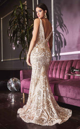 3 of 4 Cinderella Divine CD934 Dress Off-White-Gold