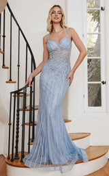 2 of 10 LaDivine CD990 Dress Blue